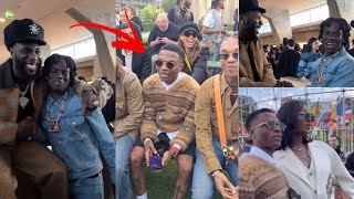 Wizkid Burna boy Tems and Rema at Louis Vuitton Paris Fashion Week [upl. by Nosiddam]