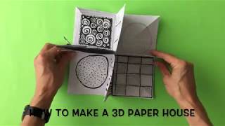 How to Make a 3D Paper House [upl. by Ilamad]