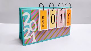 DIY Easy Desk Calendar 2021  Desk Decor [upl. by Thury]