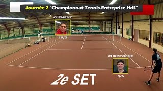 Christophe 56 vs Clément 152  Match corpo  2e set  29112016 [upl. by Enninaej]