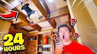 SNEAKING INTO PRESTONS HOUSE FOR 24 HOURS [upl. by Ryle]