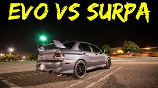 Supra 665 WHP vs Evo 9 FP Black 550 WHP [upl. by Gnim]