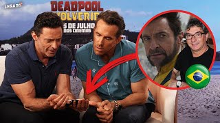 HUGH JACKMAN OUVINDO O NOVO DUBLADOR DO WOLVERINE PELA PRIMEIRA VEZ DEADPOOL amp WOLVERINE [upl. by Acnairb153]