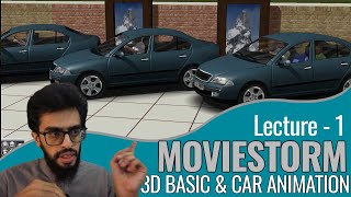 Moviestorm Basic for Beginners amp Car Animation  Tutorial in Hindi Urdu  HDsheet [upl. by Anitsirk]