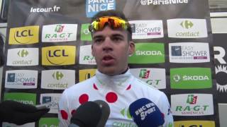 Lilian Calmejane  interview darrivée  7e étape  ParisNice 2017 [upl. by Eimiaj]