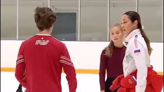 Valeriy Angelopol and Vasilisa Kaganovskaya training with Coach Krylova [upl. by Bahe149]