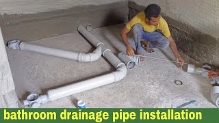 bathroom drainage pipe installation with details [upl. by Eilla]