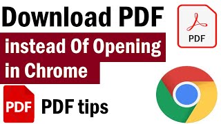 How To Download PDF instead of opening in browser Chrome  How To Download PDF File Without Opening [upl. by Peltz]