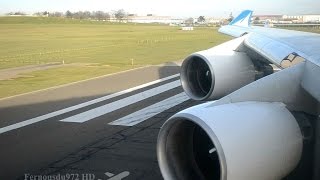 EPIC Pratt amp Whitney ROAR Boeing 747 TAKE OFF from Paris [upl. by Enal]