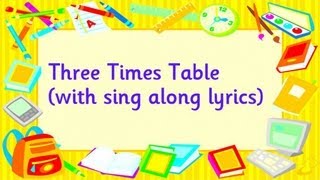 3x13 Multiplication Table of Three 3 Tables Song Multiplication Time of tables  MathsTables [upl. by Narad]