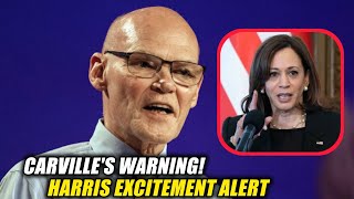 James Carville Issues Stark Warning to Democrats Beware of Harris Hype  JamesCarvilleWarning [upl. by Yenalem]