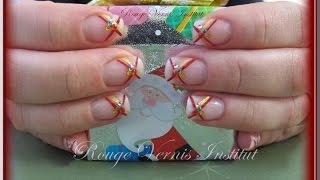 Nail Art  Tutoriel Les ongles cadeaux technique résine et poudre [upl. by Blaze134]