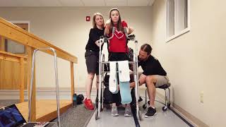 Quadripegic Walking at Phyiscal Therapy  C5C6 SCI [upl. by Alyworth275]