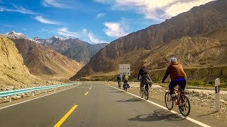 Karakoram Highway in HD Cycling from Pakistan to Kashgar China [upl. by Adlesirc341]