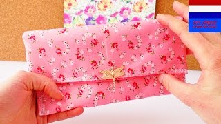 DIY portemonnee naaien  stoffen etui klein tasje voor makeup organizer [upl. by Canning]