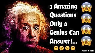 ✅ 3 Simple and amazing Questions Only a Genius Can AnswerIntelligence Test IQ  part1 [upl. by Nosmoht]