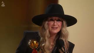 LAINEY WILSON Wins Best Country Album For BELL BOTTOM COUNTRY  2024 GRAMMYs Acceptance Speech [upl. by Alexa]