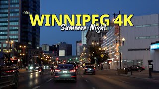 2020 Summer Night Driving in Winnipeg 4K [upl. by Jezebel]