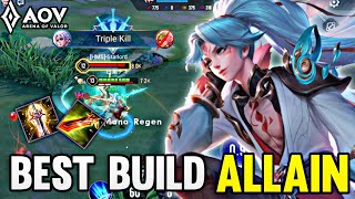 ALLAIN GAMEPLAY  BEST BUILD  ARENA OF VALOR [upl. by El639]