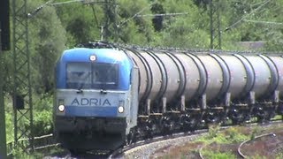 Züge und Schiffe bei Kestert am Rhein ADRIA 183 151 155 101 4x 185 460 428 [upl. by Lottie]