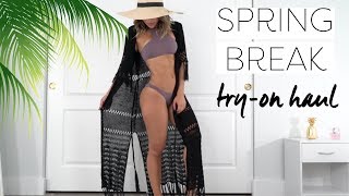 SPRING BREAK TryOn Haul w Hot Miami Styles [upl. by Flip]