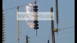 150kV supsension insulator flashover [upl. by Frieder]