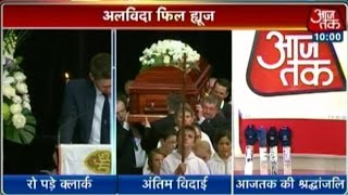 Michael Clarke breaks down at Phil Hughess funeral [upl. by Imef]