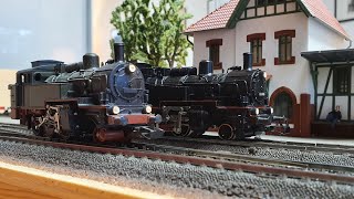 Märklin 3103 amp 3105  KPEV T12 amp ÖBB 674 mit ESU Loksound 5  neues ESU Projekt  Zug und Schublok [upl. by Nnyledam]