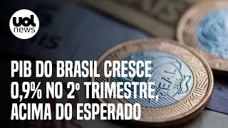 PIB do Brasil cresce 09 no 2º trimestre acima do esperado [upl. by Yboc]