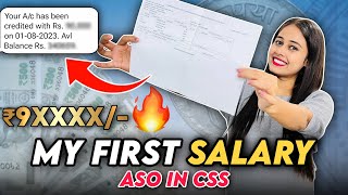 My First Salary Slip 🤑 ASO in CSS Salary🔥 Gross Salary  9XXXX ₹ 🤑 ssc asoincss viralvideo [upl. by Mulderig]