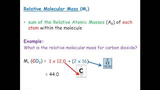 Relative Molecular Mass amp Relative Formula Mass [upl. by Bartolome]