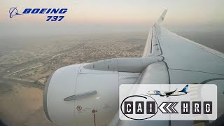 EgyptAir landing at Cairo airport CAI  Boeing 737800 [upl. by Ocisnarf]