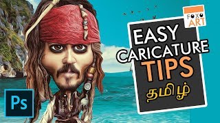 Learn How To Do Easy and Quick Caricature in Tamil [upl. by Ymmik189]