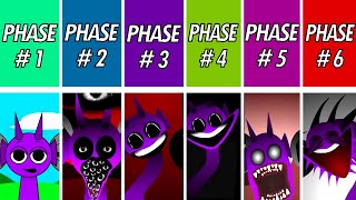 Phase 1 VS Phase 2 VS Phase 3 VS Phase 4 VS Phase 5 VS Phase 6 in Incredibox Sprunki [upl. by Noraa]