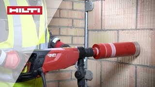 HOW TO use Hilti DD 150 coring tool for handheld dry drilling in masonry [upl. by Ciri]