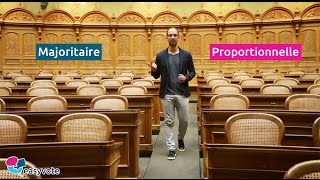 La différence entre le scrutin à la proportionnelle et à la majoritaire [upl. by Ttayw617]