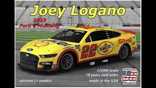 Salvinos JR 124 Mustang ShellPennzoil Nascar kit review [upl. by Rombert]