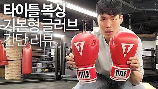 타이틀복싱 기본형 글러브 간단 리뷰 Title boxing gloves review [upl. by Araiet]