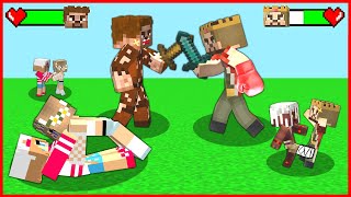 FAKİR AİLE VE ZENGİN AİLE KAVGA EDİYOR 😱  Minecraft [upl. by Nylanej]