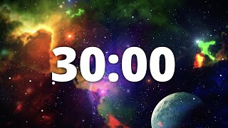 30 Minute Countdown Timer with Alarm and Deep Space Ambient Music  🌠Deep Space Galaxy 🌠 [upl. by Tigdirb]