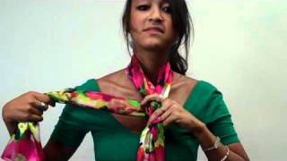 How to Tie a Scarf Ascot Wrap [upl. by Keefer145]