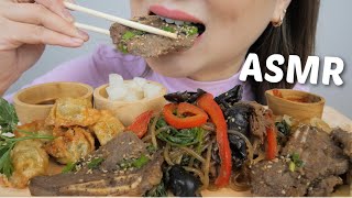 KOREAN FOOD ASMR Bbq Short Ribs Japchae with Mini Pork Gyoza NO Talking Eating Sounds  NE [upl. by Anjali]