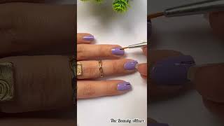 Minimal nail art idea Featuring DeBelle Blueberry Crepe lavender nail polish Shop debelle trends [upl. by Staci]