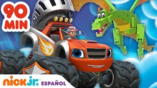 Blaze y los Monster Machines  ¡Los mejores rescates de Blaze durante 90 minutos  Nick Jr [upl. by Tezile]