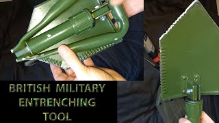 British Military NATO Entrenching Tool ETool folding small shovel  spade good for survival use [upl. by Wenger]