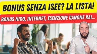 BONUS 2024 SENZA ISEE Ecco tutta la lista [upl. by Aniwde]