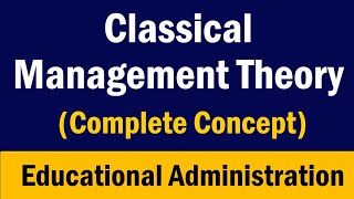 Classical Management theory Complete Concept by Zeshan Umar [upl. by Aliab955]