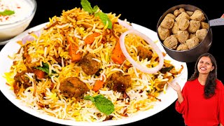 होटल वाली वेज सोया बिरयानी की सबसे आसान रेसिपी  Veg Biryani Recipe  Soya Biryani  Kabitaskitchen [upl. by Hanikahs]