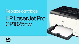 Replace the Cartridge  HP LaserJet Pro CP1025nw Color Printer  HP Support [upl. by Isia]