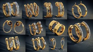 Latest gold hoop earrings designs with Weight and Price ll gold earrings designs for women [upl. by Elacsap]